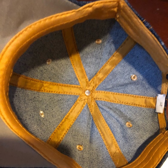 PATRIOTIC DENIM BASEBALL HAT CAP AMERICAN FLAG WITH RHINESTONES DIAMOND ACCENT - Picture 11 of 14